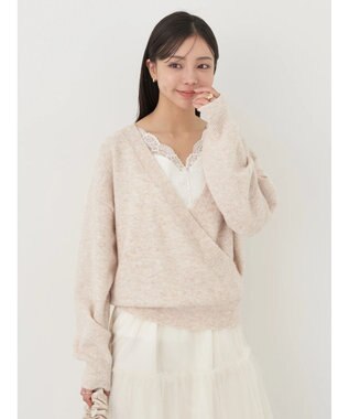 earth music&ecology カシュクールニットプルオーバー Ivory