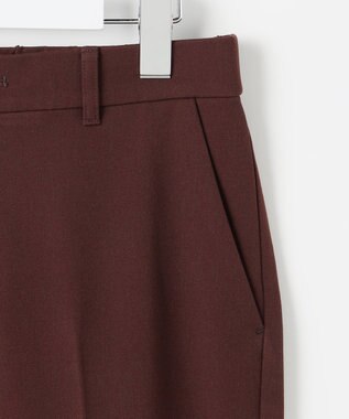 自由区 L 【19号サイズまで展開】TRギャバ裏起毛テーパード パンツ ボルドー