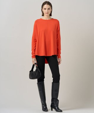 ICB L 【洗える】 ストレッチポンチ レギンスパンツ ブラック系