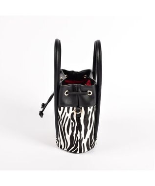 LA BAGAGERIE カウヘアー2WAYバケットバッグ ゼブラ