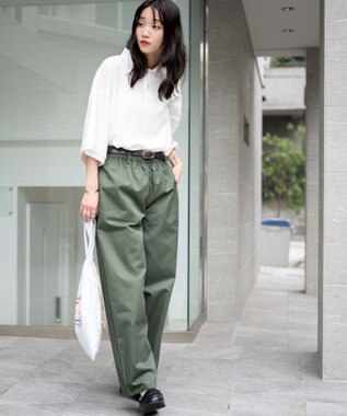 WEGO 【ユニセックス着用ITEM/ウエストゴム/手洗い可】シェフパンツ オリーブ