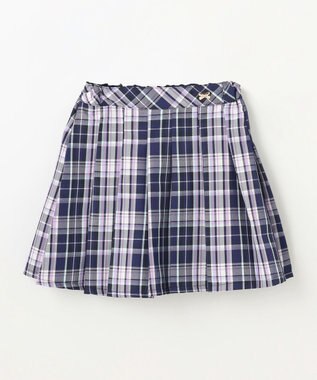 ANY KIDS プリーツ スカパン ネイビー×チェック