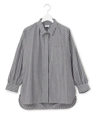 J.PRESS YORK STREET 【WOMEN】コットンタイプライター ドレープシャツ ブラック系2