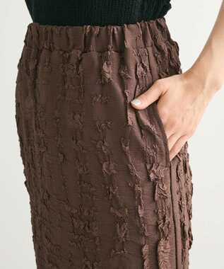 Green Parks ・ＳＵＧＡＲ　ＳＰＯＯＮジャカードチェックナロースカート Brown