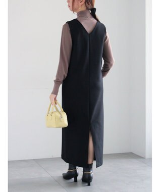 Te chichi ウール混ジャージージャンパースカート ブラック