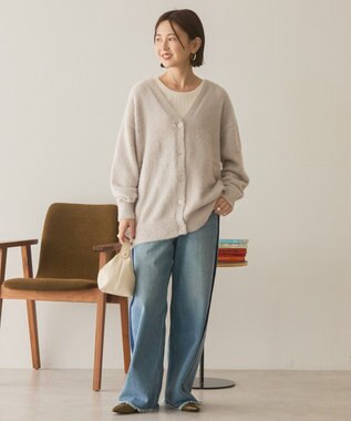 AMERICAN HOLIC フェアリーVネックカーディガン Light Gray