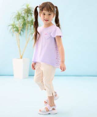 ANY KIDS ひらひら バックシャンTシャツ ラベンダー