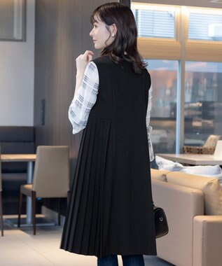 Tiaclasse 【洗える】ジレワンピース ブラック
