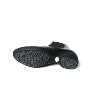 Pointer 本革 両ゴム サイドゴアショートブーツ ブラック