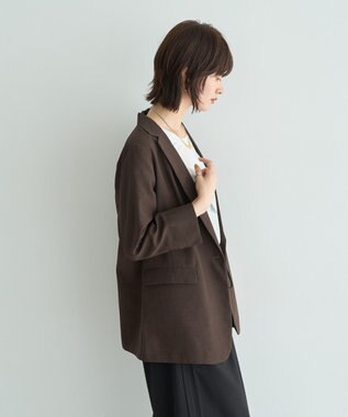 YECCA VECCA リネンライクジャケット② Brown