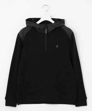 23区GOLF 【23Fondation/MEN】【吸湿発熱】ワッフルジャガード ハーフジップ ネイビー系