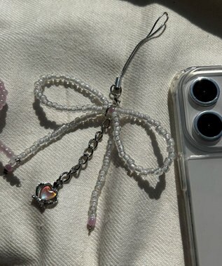 WEGO リボンビーズストラップキーホルダー 柄2