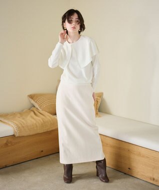 #Newans 【洗える】ケープカラープルオーバー ホワイト