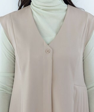 Tiaclasse 【洗える】ジレワンピース グレージュ