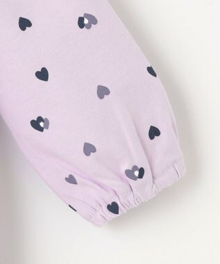 組曲 KIDS 【70㎝】LOVE Parent ロンパース ラベンダー系