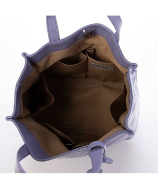 UNBILLION カシュカシュ cachecache / ソフトエナメルスクエア手提げトートS ラベンダー