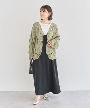 Green Parks 前後２ＷＡＹサテンキャミワンピース Black