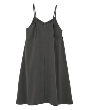 Green Parks 前後２ＷＡＹサテンキャミワンピース Gray