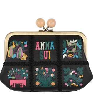 ANNA SUI ブルーム 口金ミニ財布 クロ