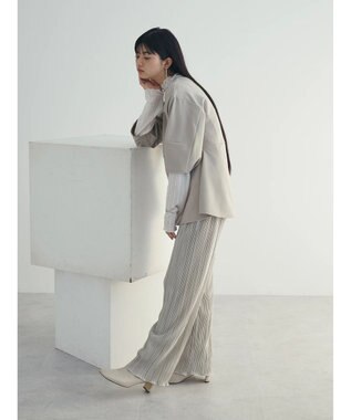 Green Parks armonia. ペプラム切替トップス Gray Beige