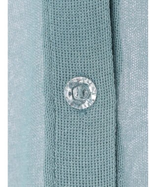 earth music&ecology ファンシーラメＶネックカーディガン Mint Green