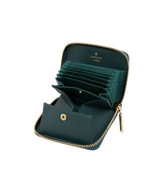 LANVIN en Bleu リュクサンブール 財布機能付きカードケース ディープグリーン