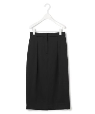 ICB L 【洗える】T/Wベネシャンストレッチ カーブスカート ブラック系