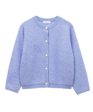 Green Parks ループ編み金釦ニットカーディガン Blue