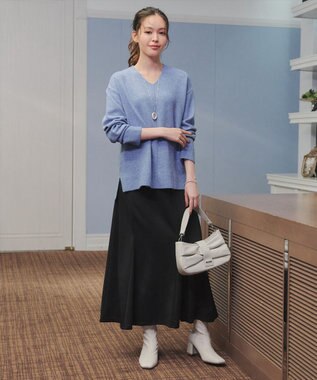 Tiaclasse 【洗える】カットツイルマーメイドスカート ブラック