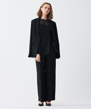 uncrave 【防シワ・洗濯機洗い可】ウォッシャブル ダブルクロス ジャケット ブラック