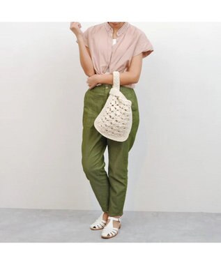 UNBILLION cachecache 柄編みショッパーミニトート アイボリー