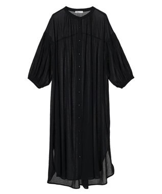 CRAFT STANDARD BOUTIQUE ウ゛ィンテージボイル袖シャーリングワンピース Black