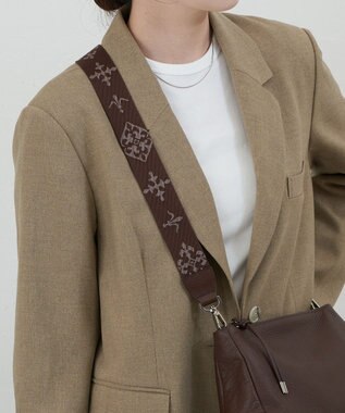 russet アレンジショルダーベルト［Monogram］(CE-1099) D.Brown2（シルバー金具）