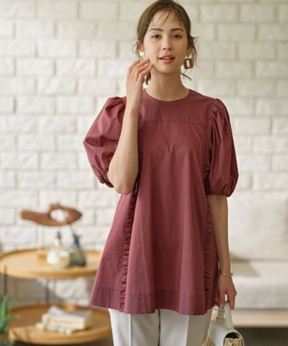 組曲 コットンローン ボリュームスリーブブラウス 【WEB限定】ブラウンピーチ系9