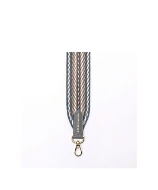 A.D.M.J. 【別売り】イタリアンテープショルダーストラップ(レギュラー/107cm) GY/O.GY