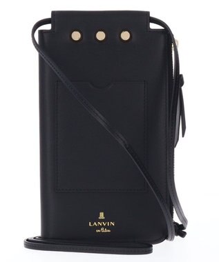 LANVIN en Bleu ヴィジュ スマホショルダー財布 ブラック