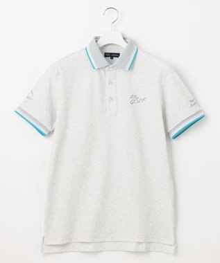 23区GOLF 【MEN】【UVケア/吸水速乾】ハニカムカノコ 半袖ポロシャツ ライトグレー系