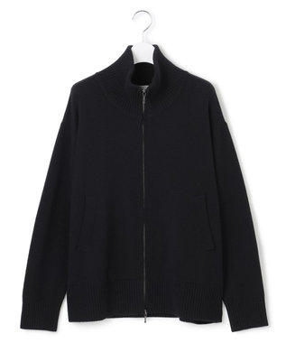 ICB L 【新色追加】ソフトカシミヤミックス ニットトラックジャケット ブラック