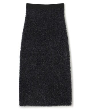 uncrave ヘアリー ラメ ニット スカート（uncrave WHITE） メタルブラック