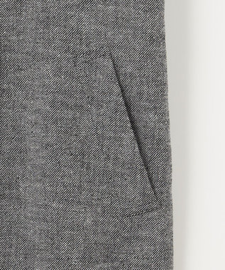 自由区 S 【洗える】ライトネップツイルジャケット コート モノトーン