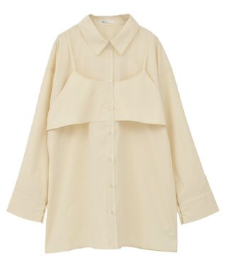 CRAFT STANDARD BOUTIQUE ビスチェレイヤード風シャツ Yellow