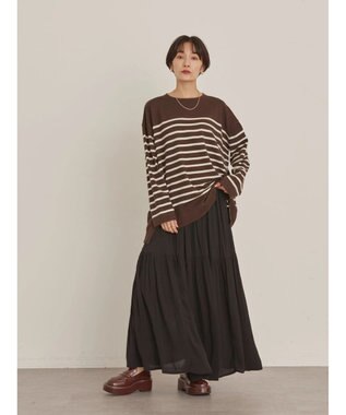 AMERICAN HOLIC ティアードギャザースカート Black