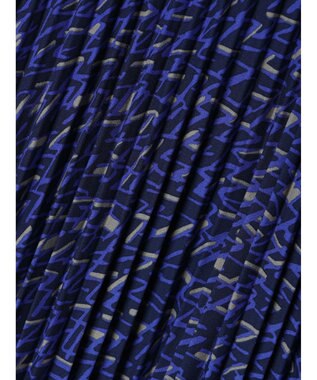 AMERICAN HOLIC 丈違いプリントプリーツスカート Navy