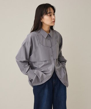 CRAFT STANDARD BOUTIQUE ビスチェレイヤード風シャツ Gray