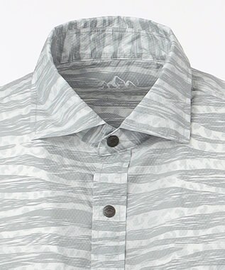 JOSEPH ABBOUD MOUNTAIN エンボスサファリカモ 半袖シャツ グレー系5