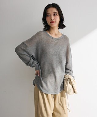 Green Parks シアーニットプルオーバー Gray