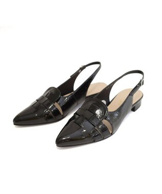 Pointer 日本製 本革グルカ風ミュール ブラック(シワエナ)