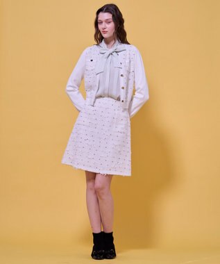 TOCCA PROMISE RIBBON ROSETTE ブラウス ライトグリーン系