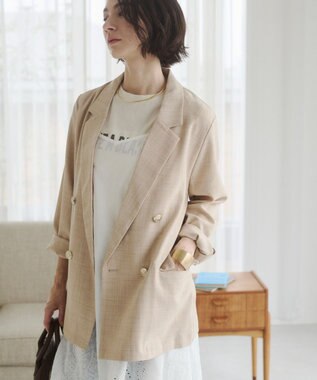 WEGO 【ANGIE VINTAGE】リネンライクジャケット ベージュ