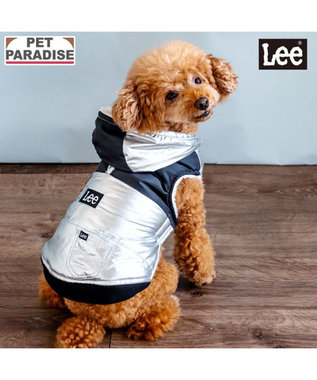 PET PARADISE Lee フード付 綿入れベスト 《シルバー》 小型犬